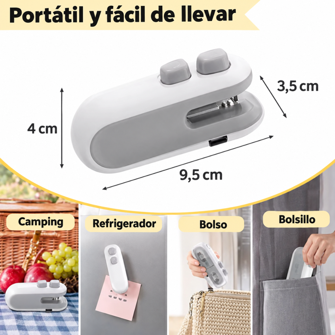 Sellador de bolsas portatil